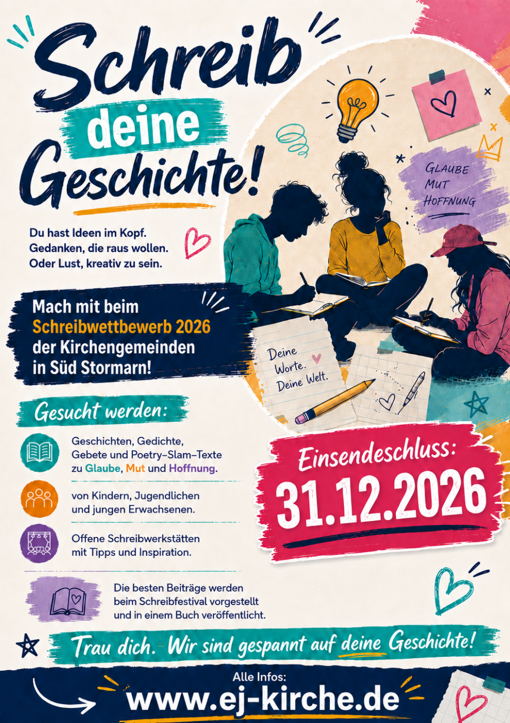 Schreibwettbewerb 2026 Handzettel